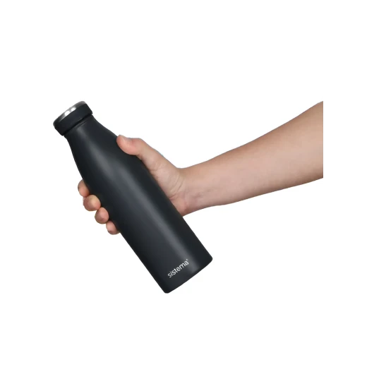 Sistema, Stainless Steel Bottle, Black, 500 ml - Sistema - Image 2
