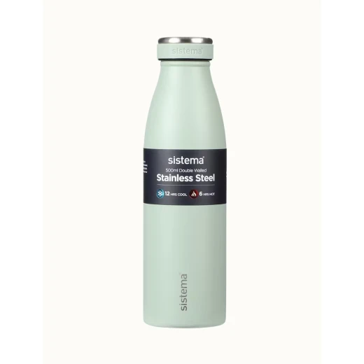 Sistema, Stainless Steel Bottle, Pistachio, 500 ml Sistema, Stainless Steel Bottle, Pistachio, 500 ml