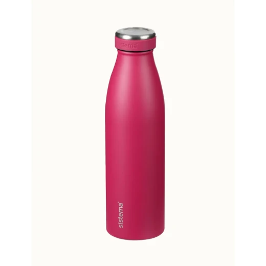 Sistema, Stainless Steel Bottle, Ruby, 500 ml - Sistema - Image 3