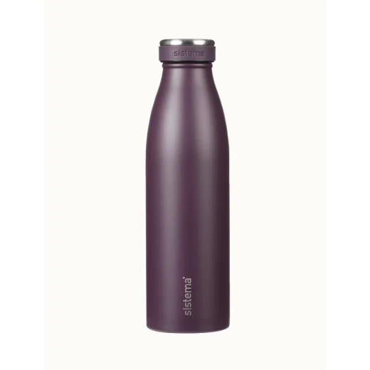 Sistema, Stainless Steel Bottle, Midnight Plum, 500 ml - Sistema - Image 4