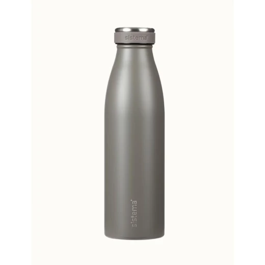 Sistema, Stainless Steel Bottle, Concrete, 500 ml - Sistema - Image 4