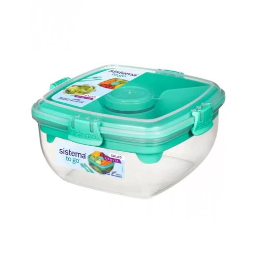 Sistema - Salad To Go 1.1L - Turquoise Sistema - Salad To Go 1.1L - Turquoise