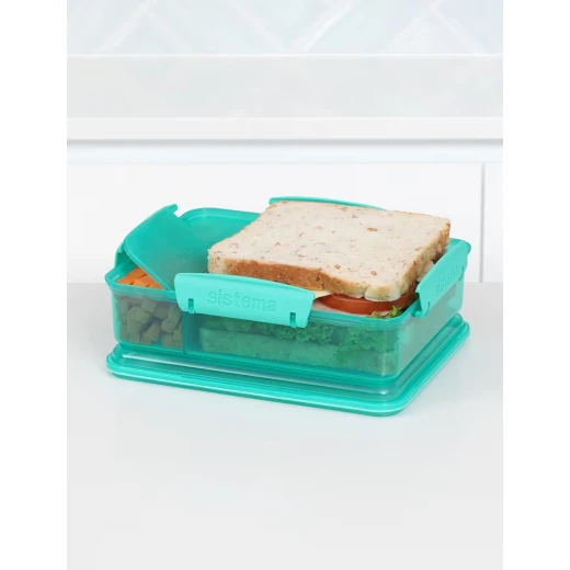 Sistema, Lunch Snack Attack Duo, Green, 975 ml - Sistema - Image 3
