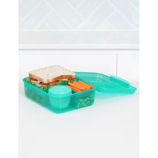 Sistema, Bento Colored Lunch Box with Yogurt Pot, Green, 1.65 L - Sistema - Image 3