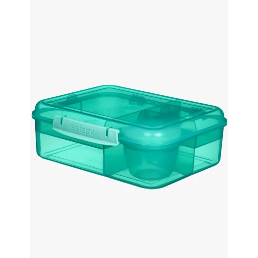 Sistema, Bento Colored Lunch Box with Yogurt Pot, Green, 1.65 L - Sistema - Image 4