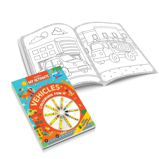 كتابي الممتع لتلوين المركبات مع أقلام تلوين مجانية من دريم لاند - Dreamland - Image 4