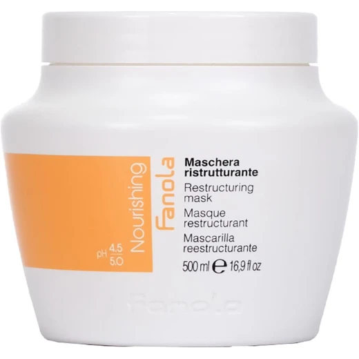 Fanola Nourishing Professional Hair Mask for deep care of dry 500ml , damaged and brittle hair, enriched with milk proteins to rebuild hair fibers from within, strengthen hair structure, improve elasticity, reduce frizz and breakage, enhance softness and natural shine, deeply detangle and provide intensive hydration that restores vitality from the first use, leaving hair healthier, stronger and easier to manage Fanola Nourishing Professional Hair Mask for deep care of dry 500ml , damaged and brittle hair, enriched with milk proteins to rebuild hair fibers from within, strengthen hair structure, improve elasticity, reduce frizz and breakage, enhance softness and natural shine, deeply detangle and provide intensive hydration that restores vitality from the first use, leaving hair healthier, stronger and easier to manage