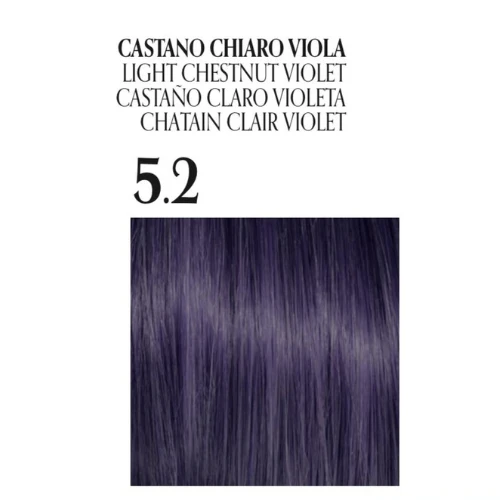 Fanola Oro Puro Ammonia free hair coloring cream ,No. 5.2 Light Chestnut  Violet  - Fanola - Image 2
