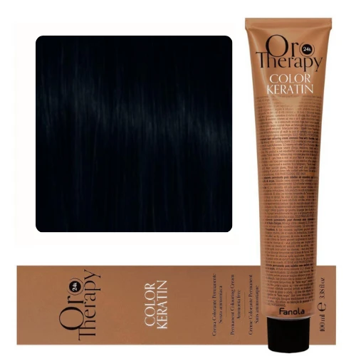 Fanola Oro Puro Ammonia free hair coloring cream ,No. 1.10 Blue Black Fanola Oro Puro Ammonia free hair coloring cream ,No. 1.10 Blue Black