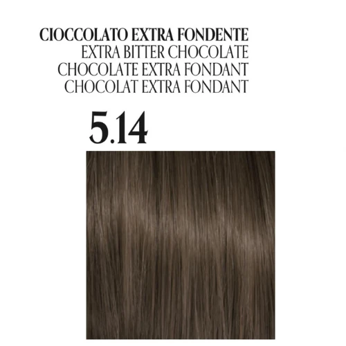 Fanola Oro Puro Ammonia free hair coloring cream,  No. 5.14 Chocolate Extra Bitter Chocolate - Fanola - Image 2