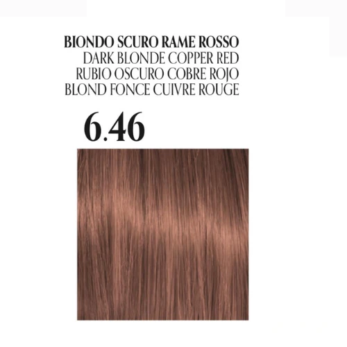 Fanola Oro Puro Ammonia free hair coloring cream,No.6.46 Dark Blonde Copper Red  - Fanola - Image 2