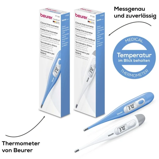 Beurer Thermometer – FT 09 White Digital Medical Thermometer for Fast and Accurate Temperature Readings - Beurer - Image 2
