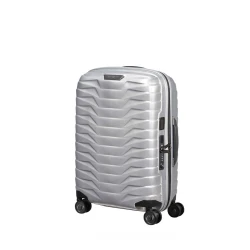 Samsonite Proxis Expandable Cabin Trolley Silver, Lightweight Roxkin Polypropylene, USB Port, TSA Lock, 4-Wheel Spinner