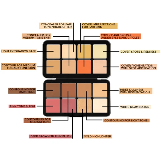 CAMOUFLAGE HD PALETTE CHP002 40gram - Forever 52 - Image 4