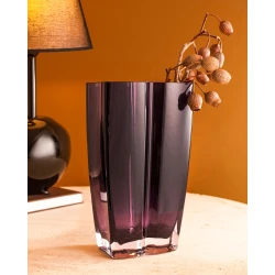 مزهرية زجاجية يدوية الصنع ليلبون - الحجم الصغير 16×25 سم من مدام كوكو