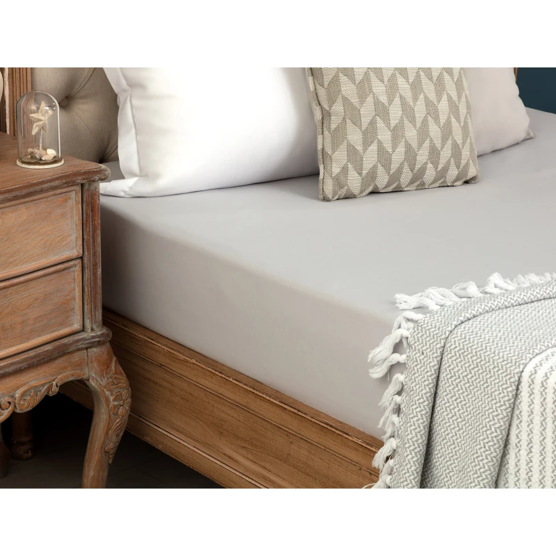 Madame COCO Manon Ranforce Fitted Sheet, 160x200 cm, Soft & Durable Cotton Bed Sheet - Madame COCO