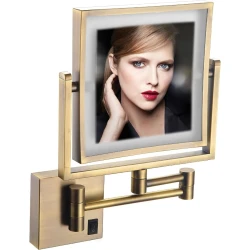 ARMN LED X5 Magnifying Extendable Mirror - Bronze