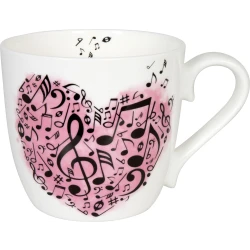 Konitz Love is the Key 425ml Mug - White & Pink