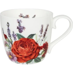 Konitz Gardening 425ml Mug - White & Red