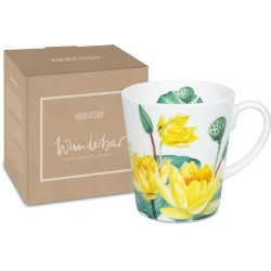 Konitz Lotus 600ml Mug with Gift Box - Yellow & Green