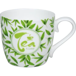 Konitz Tea Time 425ml Mug - White & Green