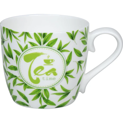 Konitz Tea Time 425ml Mug - White & Green - Konitz - Image 2