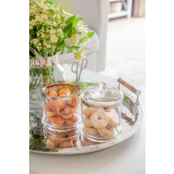 Edzard Lia 12cm Crystal Glass Stackable Canister with Lid
