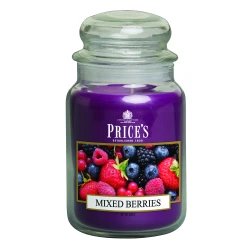 Price's Large Scented Candle Jar with Lid - Mixed Berries