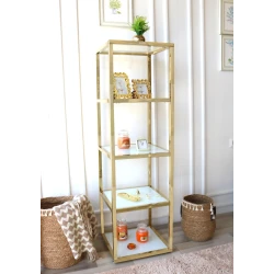 ARMN Milton 5-Shelf 45x45cm Stand - Gold