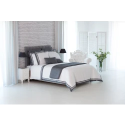 Givi Lulu Brompton Oxford Pillowcase - White & Taupe