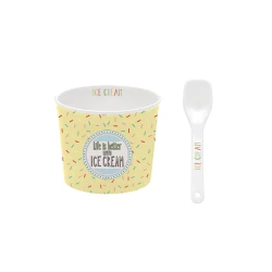 Easy Life Onfleek 2-Piece Ice Cream Set in Box - Yellow