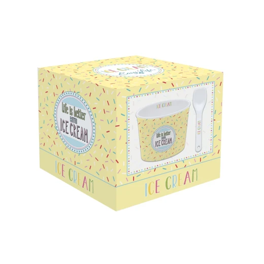 Easy Life Onfleek 2-Piece Ice Cream Set in Box - Yellow - Easy Life - Image 3