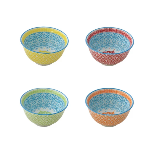 طقم زبديات 11 سم 4 قطع من Easy Life Geometric VerseA - ألوان متعددة - ايزي  لايف - Image 2