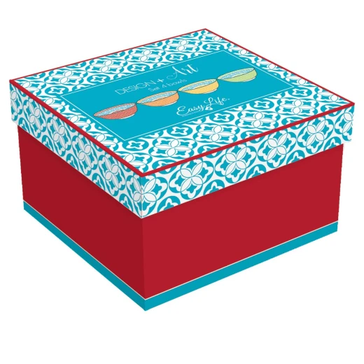 طقم زبديات 11 سم 4 قطع من Easy Life Geometric VerseA - ألوان متعددة - ايزي  لايف - Image 3