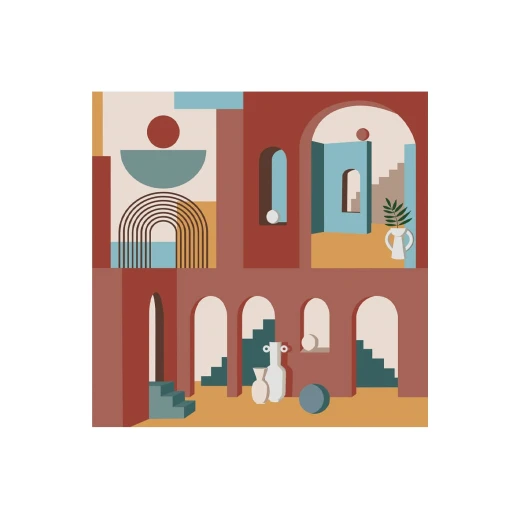 طقم مناديل طعام 20 قطعة من Easy Life Illusion - ألوان متعددة - ايزي  لايف - Image 2