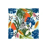 طقم مناديل طعام 20 قطعة من Easy Life Tropical Vibes - ألوان متعددة - ايزي  لايف