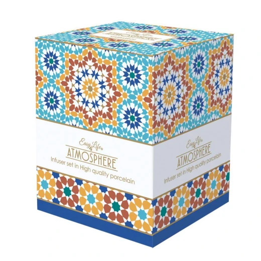 طقم كوب بمصفاة وغطاء ألوان متعددة 350 مل بعلبة من ايزي لايف - ايزي  لايف - Image 3