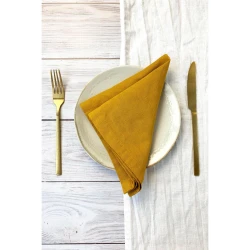 Zambaiti Chou 4-Piece Dinner Napkins Set - Mustard