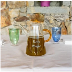 Easy Life Extra Vergine 500ml Glass Oil Bottle - Orange Handle
