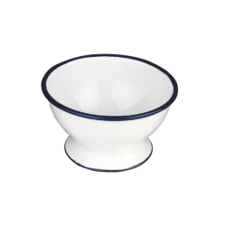 Ibili Vintage Blanca 12cm Footed Bowl - White & Blue