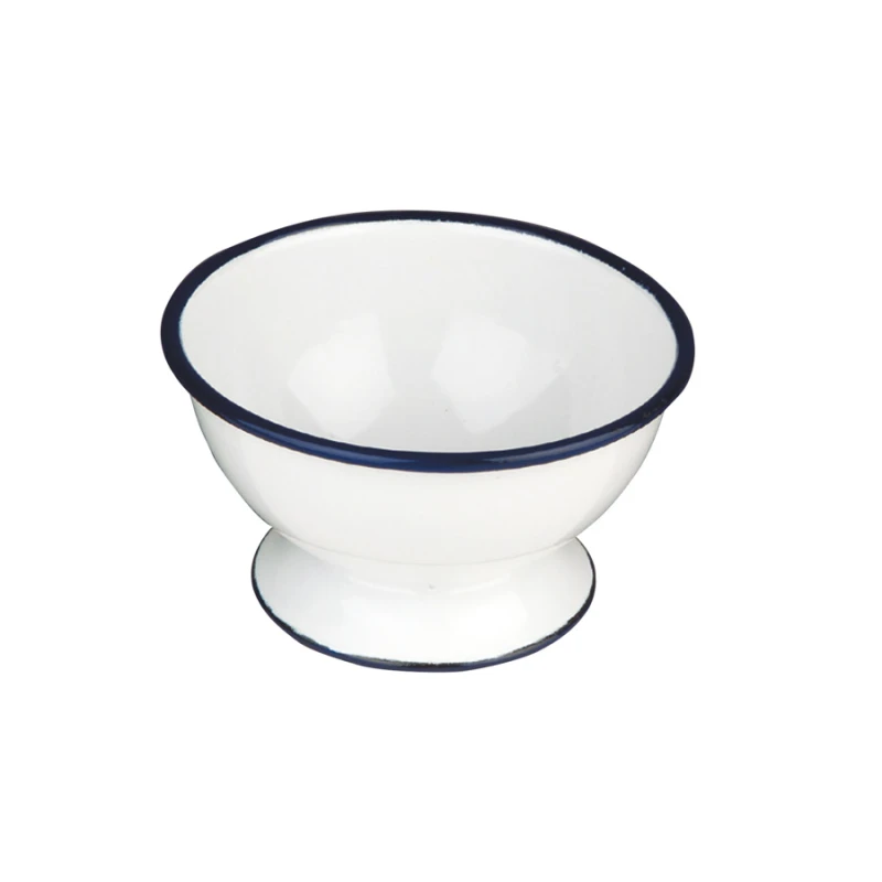 Ibili Vintage Blanca 12cm Footed Bowl - White & Blue - Ibili