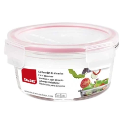 Ibili Lunch-Away 800ml Round Glass Food Container - Red