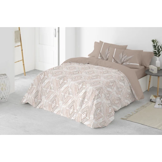 طقم بيت لحاف بدون حشوة مجوز 4 قطع من ARMN Solano - بيج Rhombus Floral - ارمن - Image 2