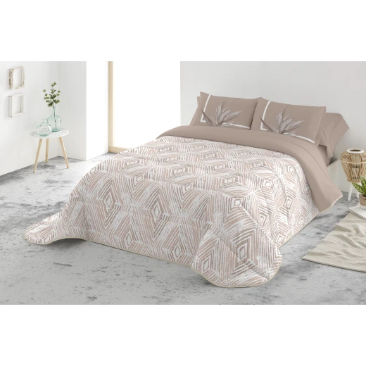 طقم لحاف مفرد 3 قطع من ARMN Solano - بيج Rhombus Floral - ارمن - Image 2