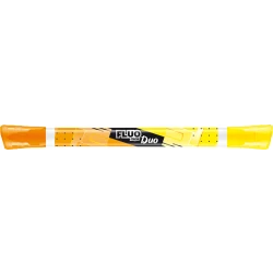 Maped Fluo Duo Highlighter Yellow & Orange | Dual-Tip Neon Marker with Anti-Smudge Ink | Precise Highlighting for Study, Office & Notes