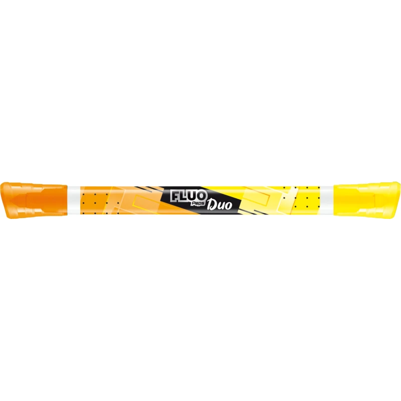 Maped Fluo Duo Highlighter Yellow & Orange | Dual-Tip Neon Marker with Anti-Smudge Ink | Precise Highlighting for Study, Office & Notes - Maped
