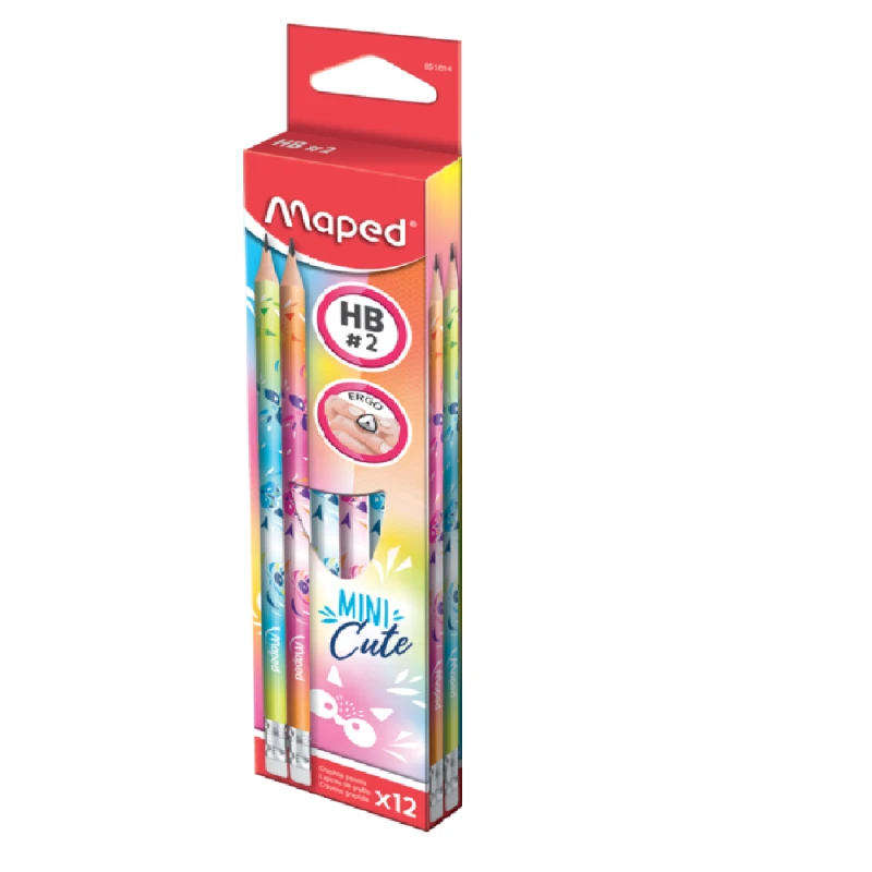 Maped Pencil, Mini Cute Design, 12 Pieces - Maped