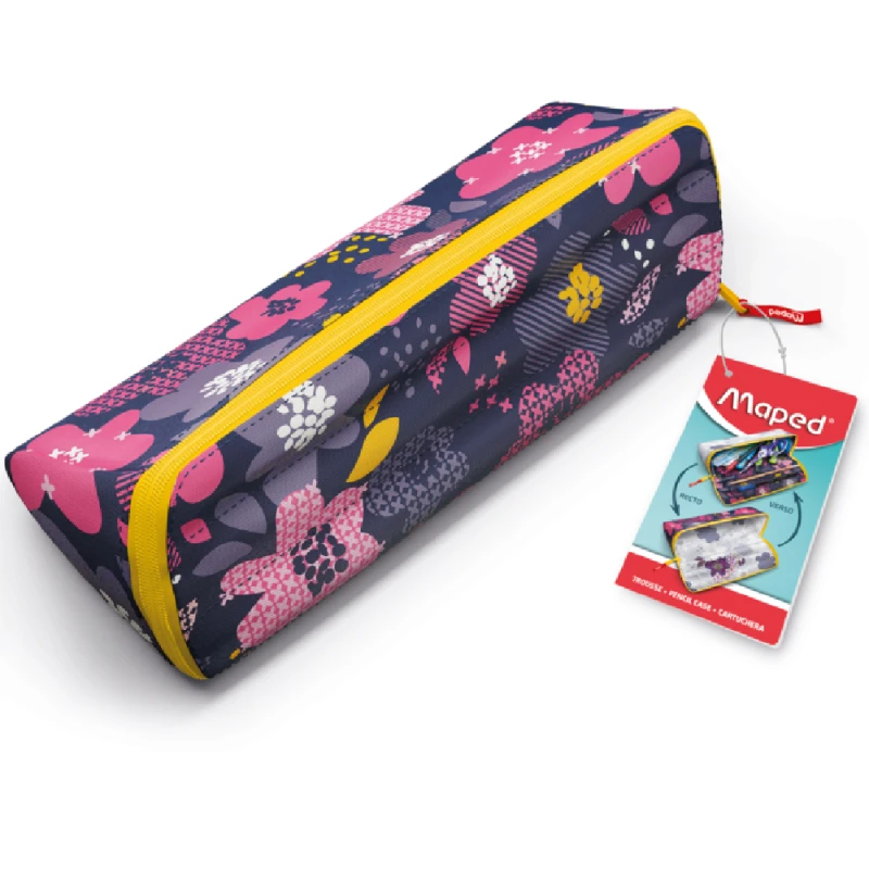 Maped Open Xxl Empty Pencil Case Pattern Pink - Maped