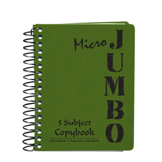 Micro Jumbo 5-Subject Copybook 200 Sheets Micro Jumbo 5-Subject Copybook 200 Sheets