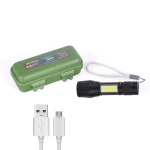 طقم مصباح يدوي محمول مع علبة تخزين وشاحن USB - ستوي